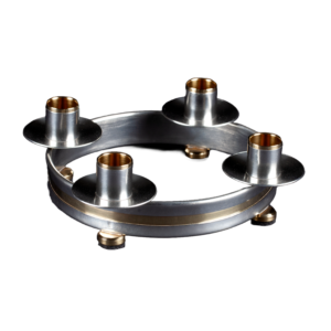 nhantverk Wisby tenn/Kollektioner/Visby/Cirkelljusstake “Visby” i tenn och mässing Cirkelljusstake “Visby” i tenn och mässing